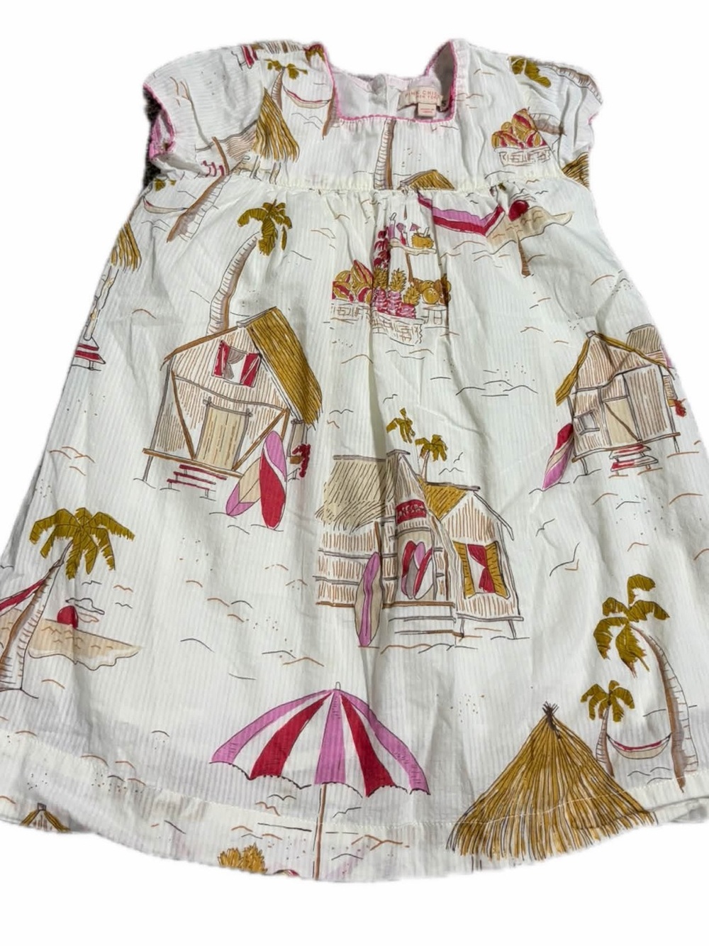 Pink chicken 3t beach hut dress